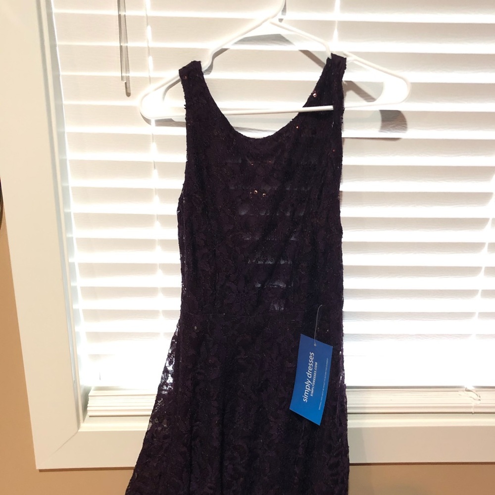 Prom girl plum dress